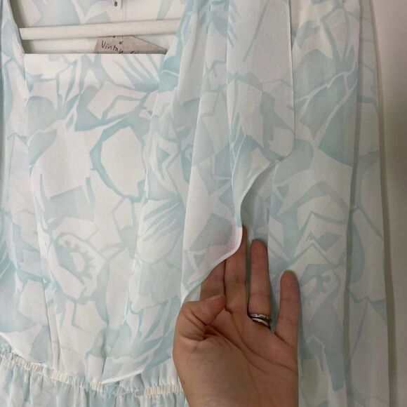 Vintage Leslie Fay Y2k D Floral Poly Crepe Dress sz. 8 #EE - Picture 6 of 10